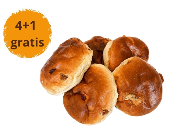 Rozijnenbollen per 5