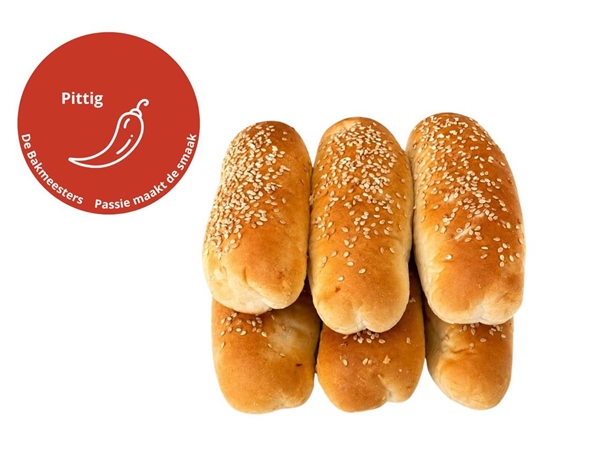 Worstenbroodjes pittig&nbsp;per 6 verpakt